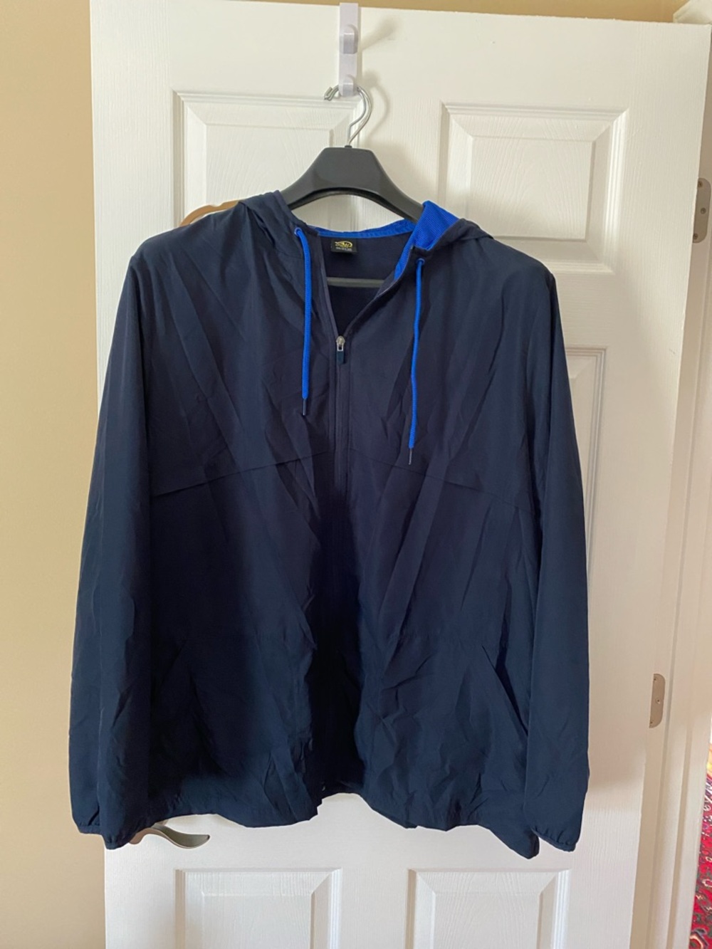 Athletic Works Navy Windbreaker with Blue Drawcords
